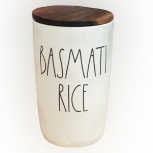 Rae Dunn Basmati Rice Canister with Wooden Lid